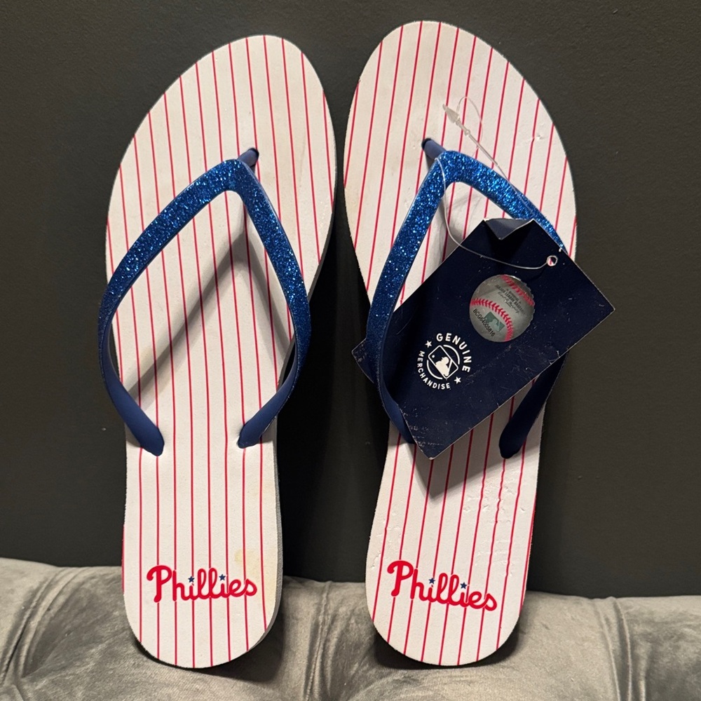 Philadelphia Phillies Reef Stargazer Flip Flops with Blue Straps